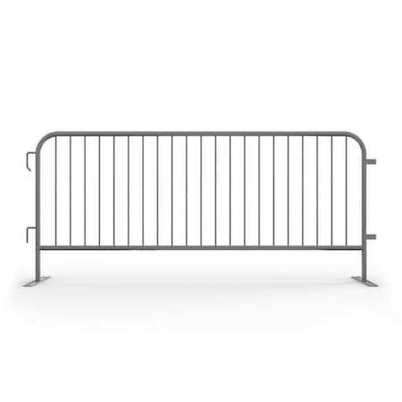 Angry Bull Barricades Steel Barricade, Powder Coating Steel, 44 in. Height, Gray AC-HDX85-FL-GY